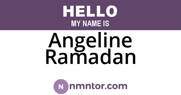 Angeline Ramadan