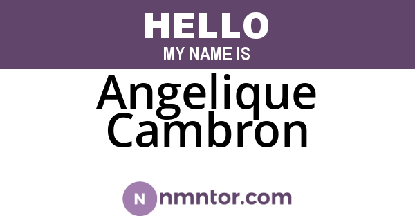 Angelique Cambron