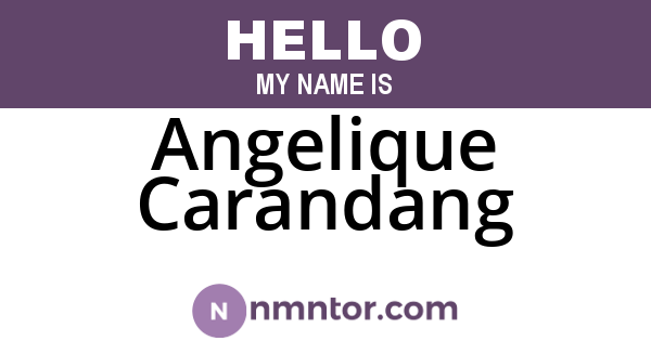 Angelique Carandang