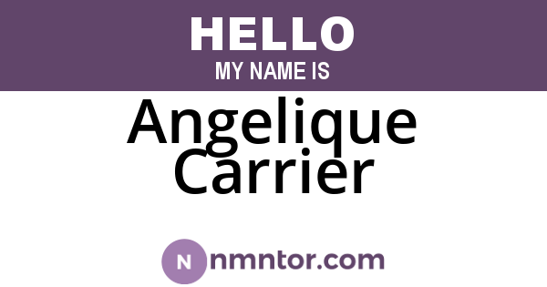 Angelique Carrier