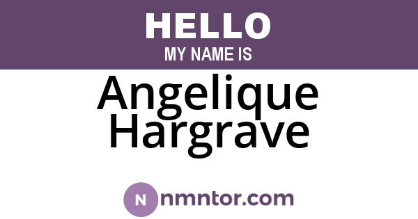 Angelique Hargrave