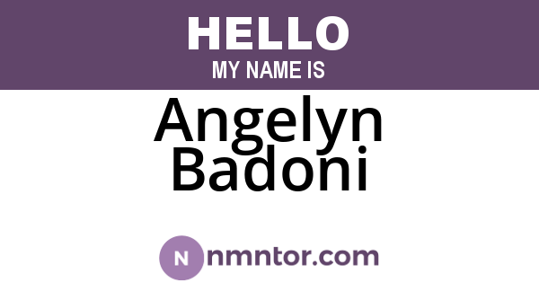 Angelyn Badoni