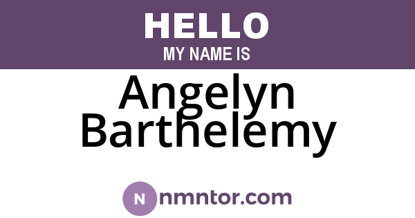 Angelyn Barthelemy