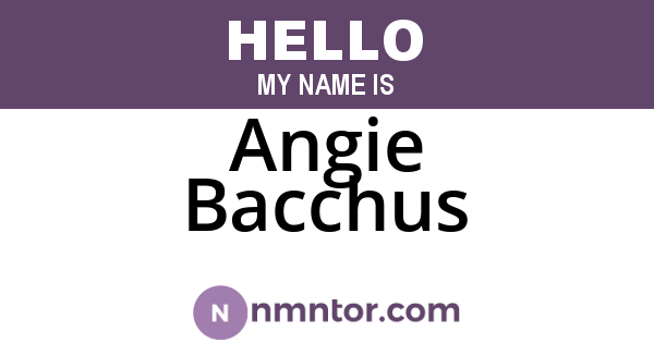 Angie Bacchus