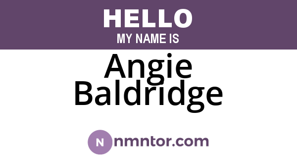 Angie Baldridge