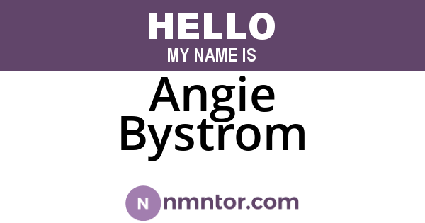 Angie Bystrom