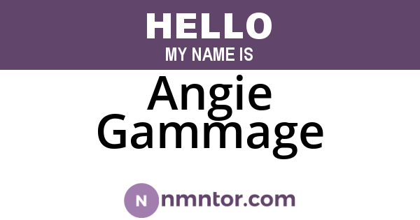 Angie Gammage