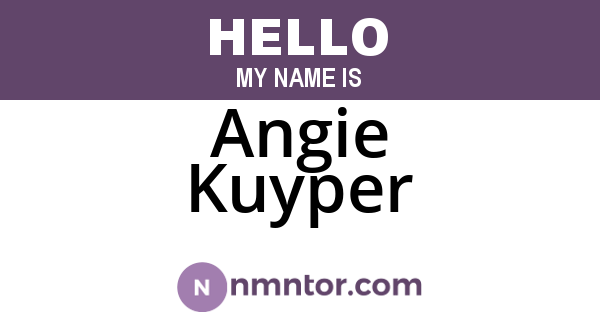 Angie Kuyper