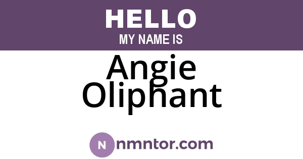 Angie Oliphant