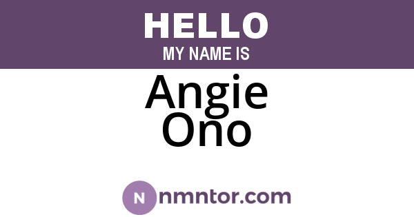 Angie Ono