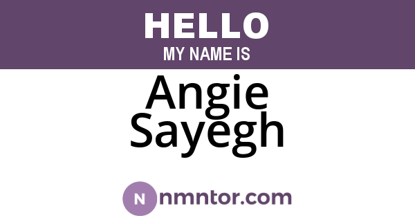 Angie Sayegh
