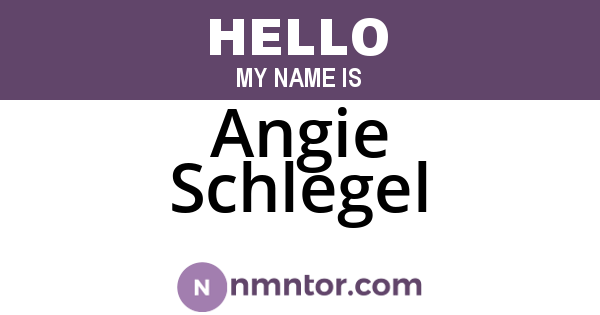 Angie Schlegel