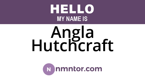 Angla Hutchcraft