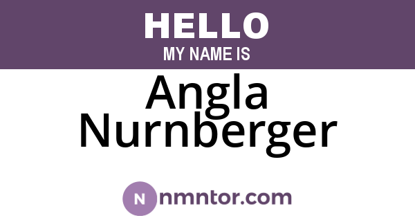 Angla Nurnberger
