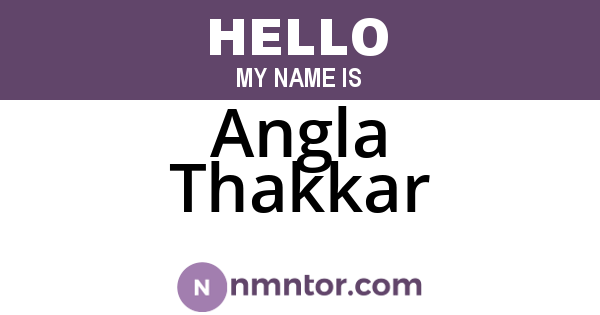 Angla Thakkar