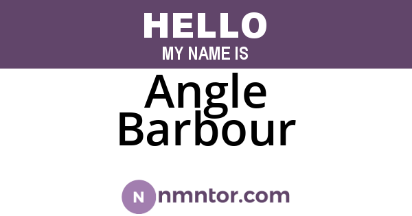 Angle Barbour