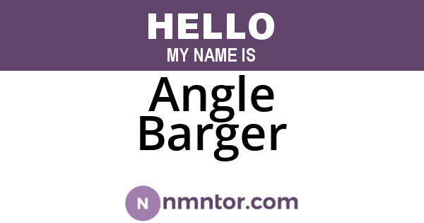 Angle Barger