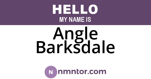 Angle Barksdale