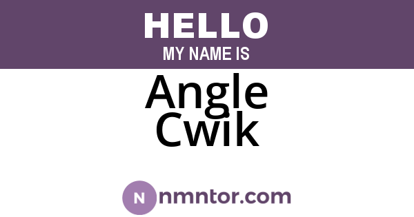 Angle Cwik
