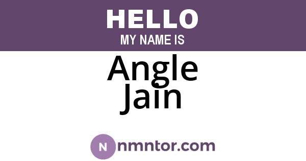 Angle Jain