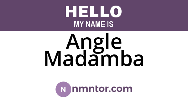 Angle Madamba