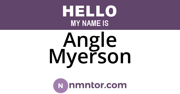Angle Myerson