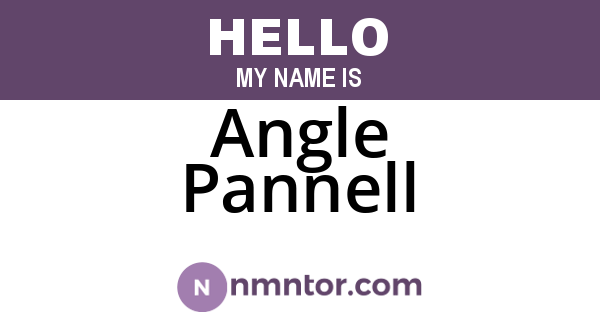 Angle Pannell