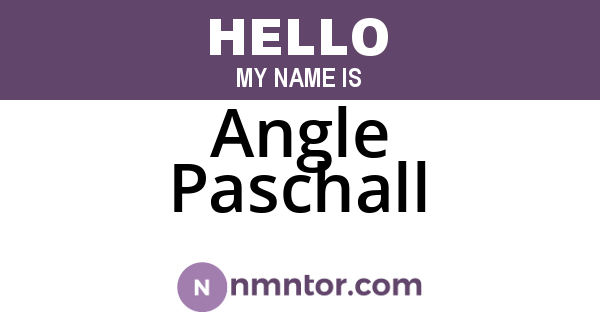 Angle Paschall