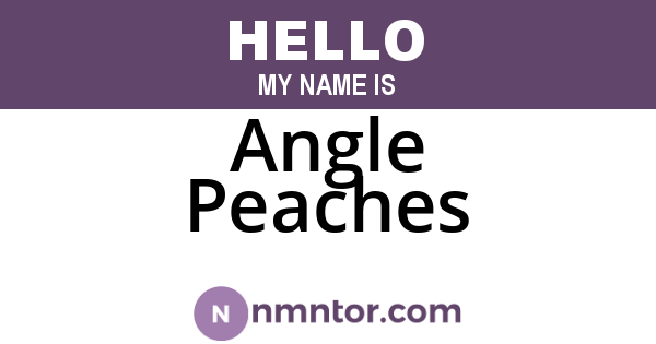 Angle Peaches