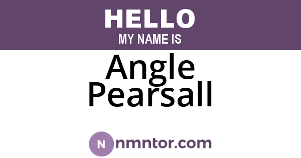 Angle Pearsall