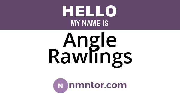 Angle Rawlings