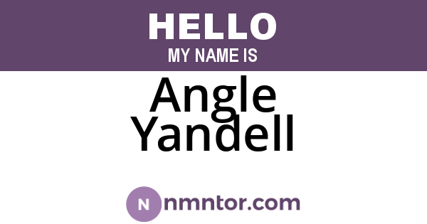 Angle Yandell