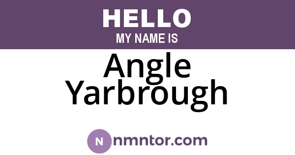 Angle Yarbrough