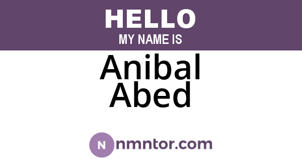 Anibal Abed