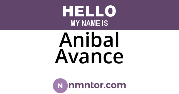 Anibal Avance