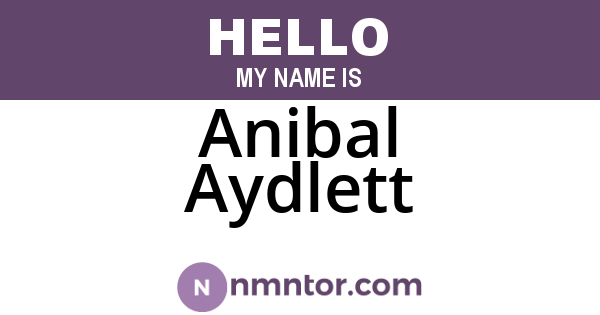 Anibal Aydlett