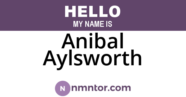 Anibal Aylsworth