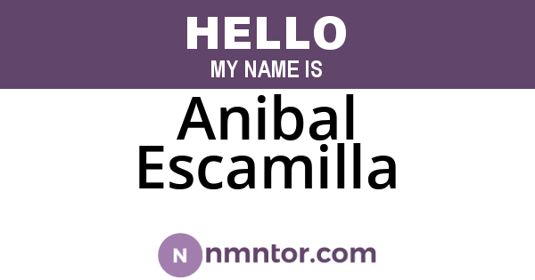 Anibal Escamilla