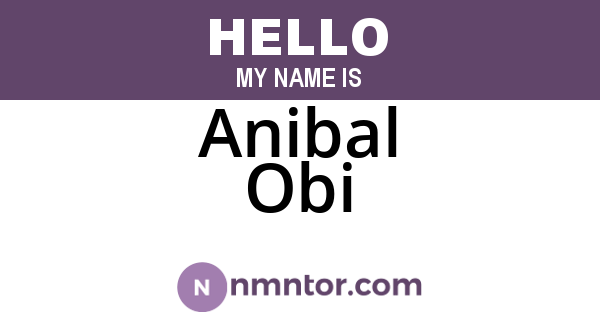 Anibal Obi