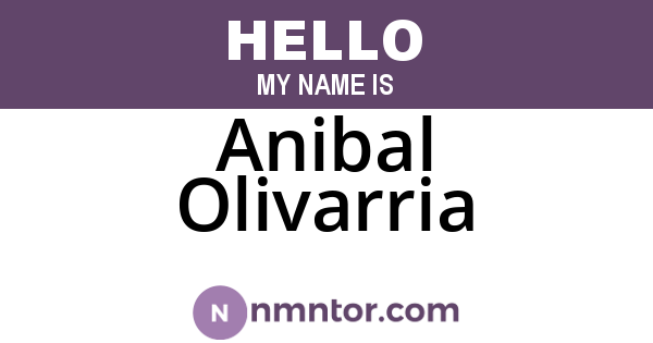 Anibal Olivarria