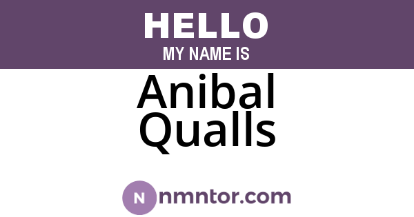 Anibal Qualls