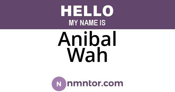 Anibal Wah