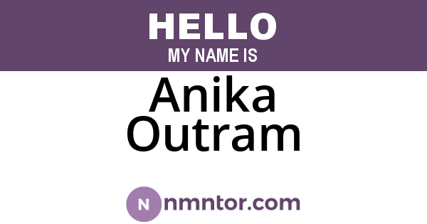 Anika Outram