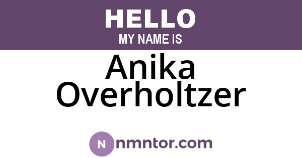 Anika Overholtzer