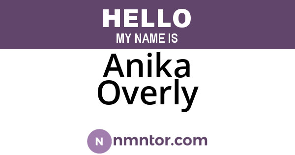 Anika Overly
