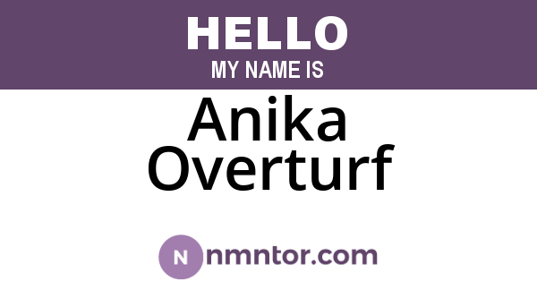 Anika Overturf