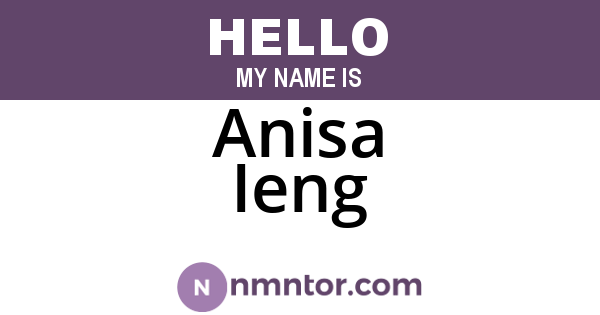 Anisa Ieng