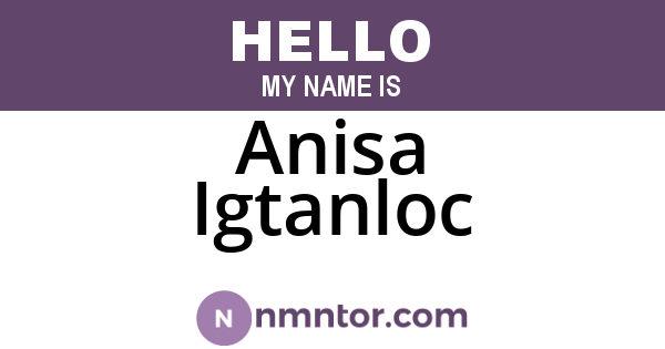 Anisa Igtanloc