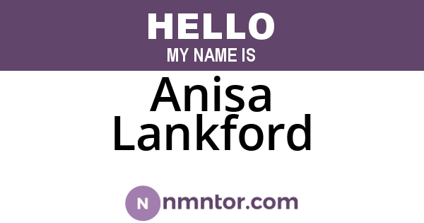 Anisa Lankford