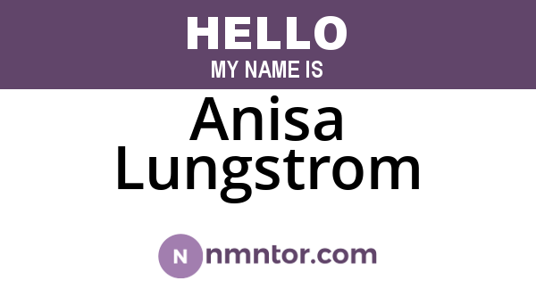 Anisa Lungstrom